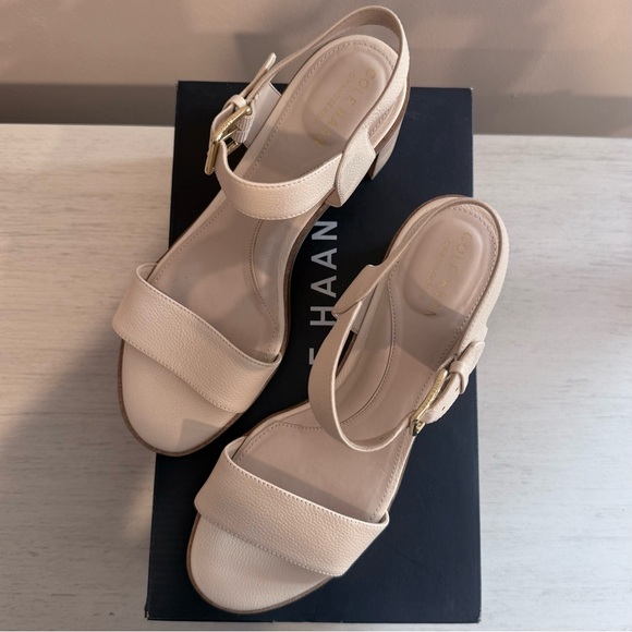 Cole Hann Annette Brazil Sand Nubuck (cream) Sandals size 6.5 - Picture 3 of 8